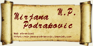Mirjana Podrapović vizit kartica